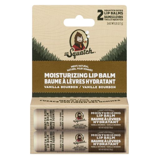 Picture of DR. SQUATCH MEN'S NATURAL MOISTURIZING LIP BALM - VANILLA BOURBON 2X7GR