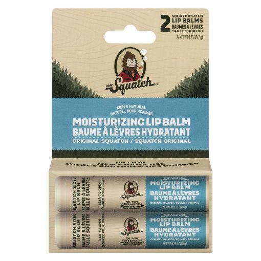 Picture of DR. SQUATCH MEN'S NATURAL MOISTURIZING LIP BALM - ORIGINAL SQUATCH 2X7GR