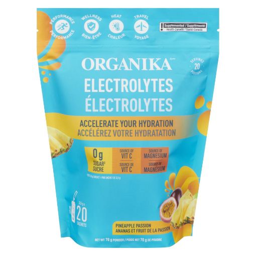 Picture of ORGANIKA ELECTROLYTES DRINK MIX - PINEAPPLE PASSION 20S