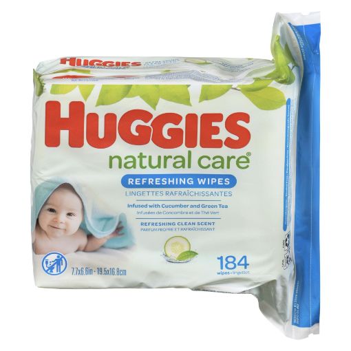 Picture of HUGGIES REFRESHING CLEAN BABY WIPES REFILL 184S