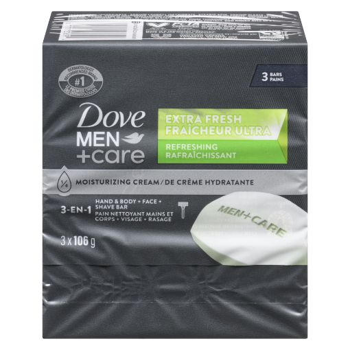 Picture of DOVE MEN+CARE BAR SOAP -EXTRA FRESH 318GR                                  