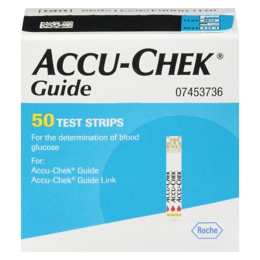 Picture of ACCU CHEK GUIDE TEST STRIPS 50S