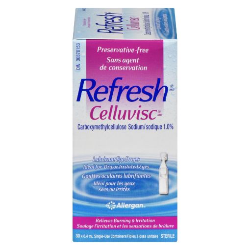 Picture of REFRESH CELLUVISC LUBRICATING EYE DROPS 30X0.4ML