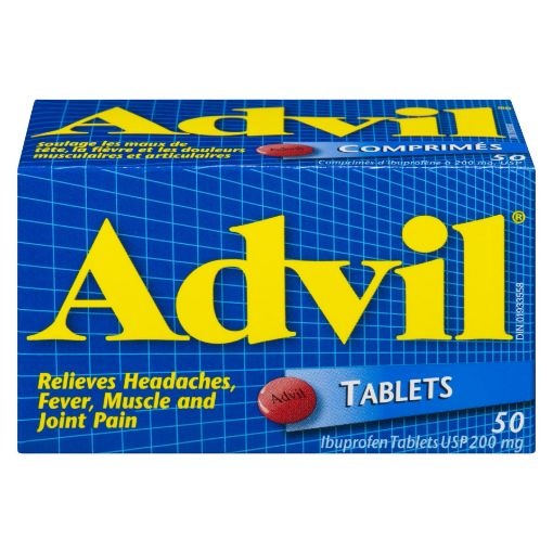Picture of ADVIL IBUPROFEN 200MG TABLET 50S                                           