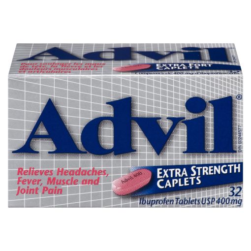 Picture of ADVIL IBUPROFEN - EXTRA STRENGTH CAPLET 400MG 32S                          