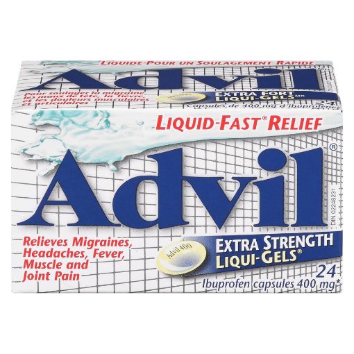 Picture of ADVIL IBUPROFEN - EXTRA STRENGTH LIQUI-GEL 400MG 24S                       