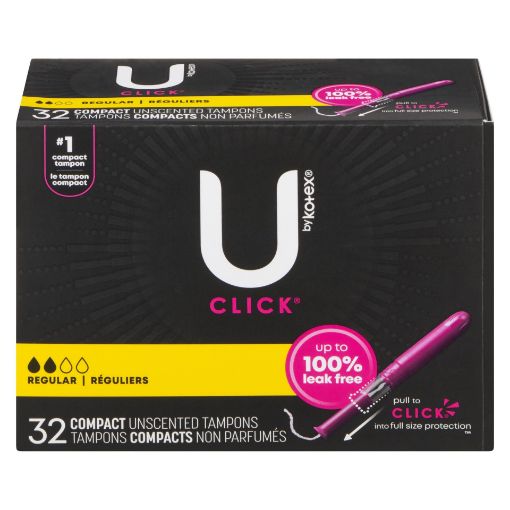 Picture of U BY KOTEX CLICK COMPACT TAMPONS - REGULAR 32S