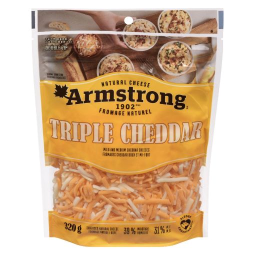 Picture of ARMSTRONG SHREDDED CHEESE -  TRIPLE CHEDDAR 320GR