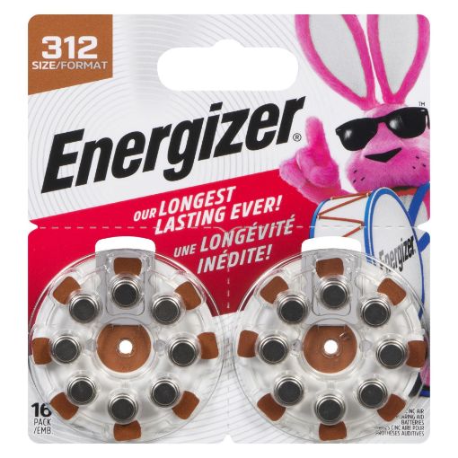 Picture of ENERGIZER HEARING AID BATTERIES - SIZE 312 16S