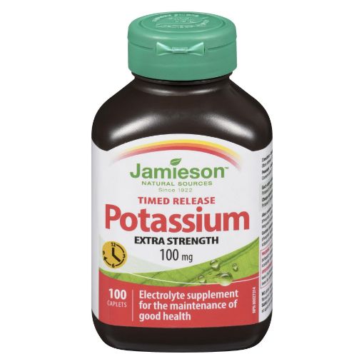 Picture of JAMIESON POTASSIUM 100MG TIME RELEASE TABLET 100S                          