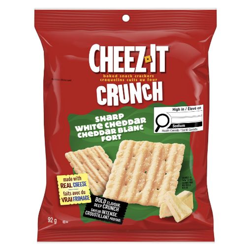 Picture of CHEEZIT CRUNCH CRACKER - SHARP WHITE CHEDDAR 92GR