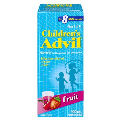 Picture of ADVIL CHILDRENS SUSPENSION IBUPROFEN - FRUIT 100MG 100ML