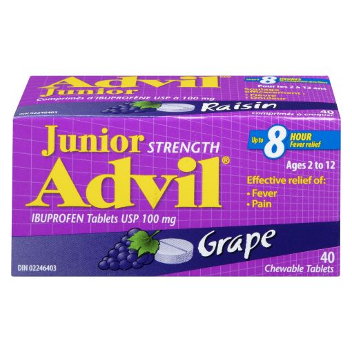 Picture of ADVIL CHILDRENS JR CHEW GRAPE 40S