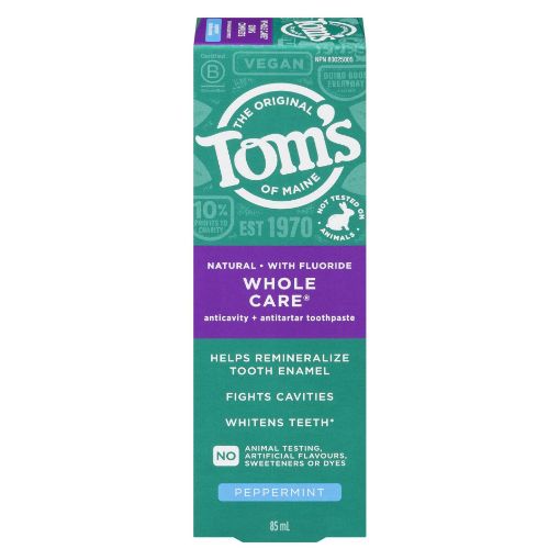 Picture of TOMS OF MAINE WHOLE CARE TOOTHPASTE - PEPPERMINT NATURAL FLUORIDE 85ML
