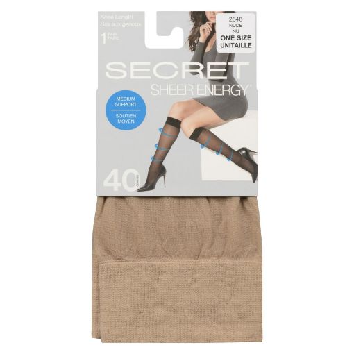 Picture of SECRET SUPPORT KNEE HIGHS - NUDE - O/S 1PR