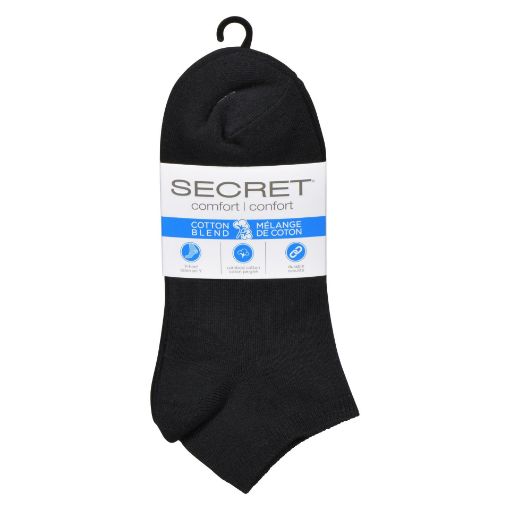 Picture of SECRET LOW CUT SOCKS - WOMENS - BASIC BLACK 3PR