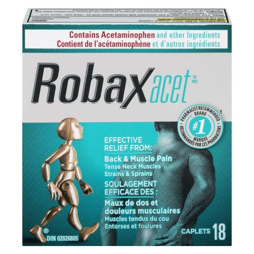 Picture of ROBAXACET CAPLET 500MG 18S                                                 