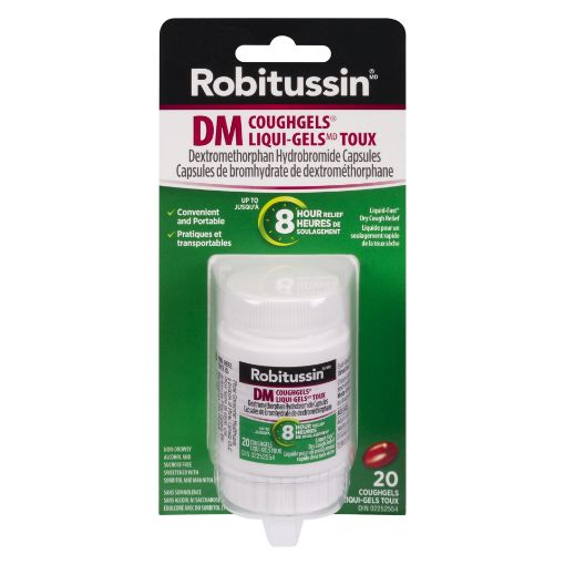 Picture of ROBITUSSIN DM COUGH 8HR CAPSULES 20S                                       