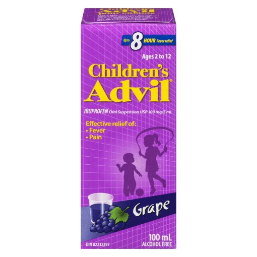 Picture of ADVIL CHILDRENS IBUPROFEN - GRAPE 100ML