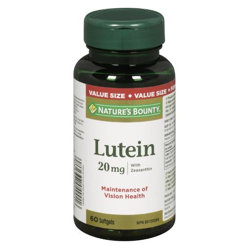 Picture of NATURES BOUNTY LUTEIN 20MG SOFTGEL 60S                                     