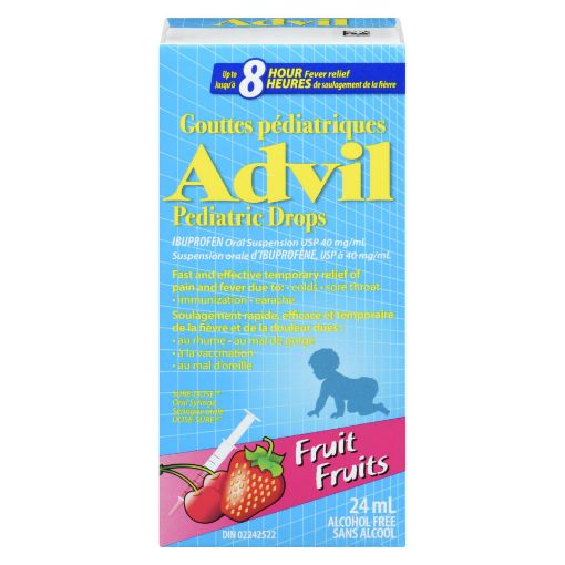 Picture of ADVIL PEDIATRIC SUSPENSION IBUPROFEN - FRUIT DROPS 24ML
