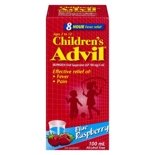 Picture of ADVIL CHILDRENS IBUPROFEN - BLUE RASPBERRY 100ML