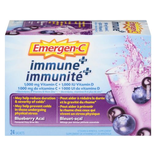 Picture of EMERGEN-C IMMUNE PLUS - BLUEBERRY ACAI 24S                                 