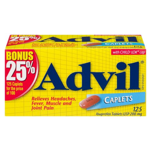 Picture of ADVIL IBUPROFEN CAPLET - BONUS PACK 125S