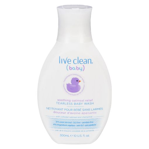 Picture of LIVE CLEAN BABY SOOTHING OATMEAL RELIEF TEARLESS BABY WASH 300ML