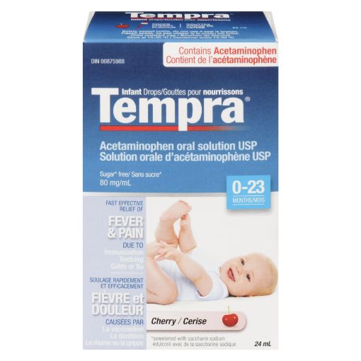 Picture of TEMPRA DROPS - CHERRY 80MG/5ML 24ML                                        