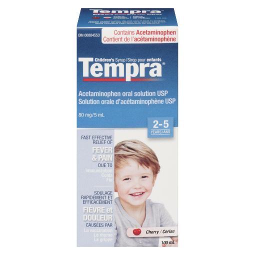 Picture of TEMPRA SYRUP - CHERRY 80MG/5ML 100ML                                       