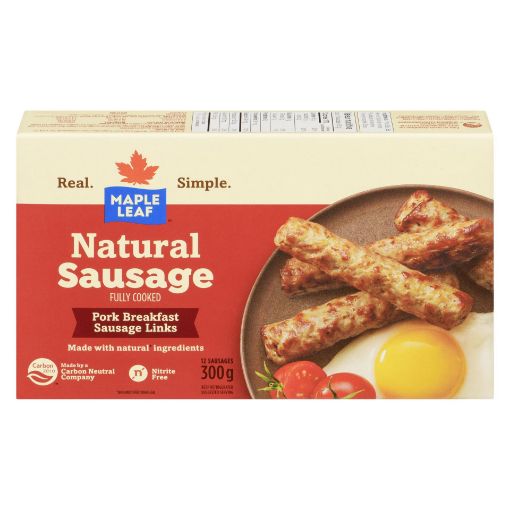 Picture of MAPLE LEAF FULLY COOKED BREAK SAUSAGE LINKS 12X300GR