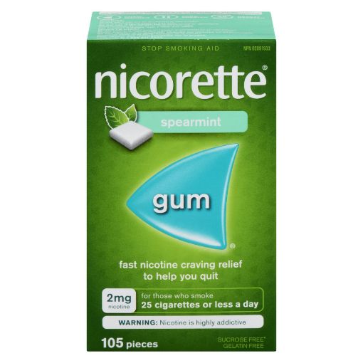 Picture of NICORETTE GUM 2MG - SPEARMINT 105S                                         