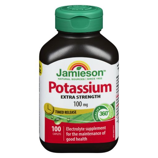 Picture of JAMIESON POTASSIUM 100MG TIME RELEASE TABLET 100S                          
