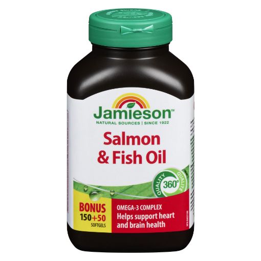 Picture of JAMIESON SALMON and FISH OILS OMEGA 3 COMPLEX 1000MG BONUS 150+50S
