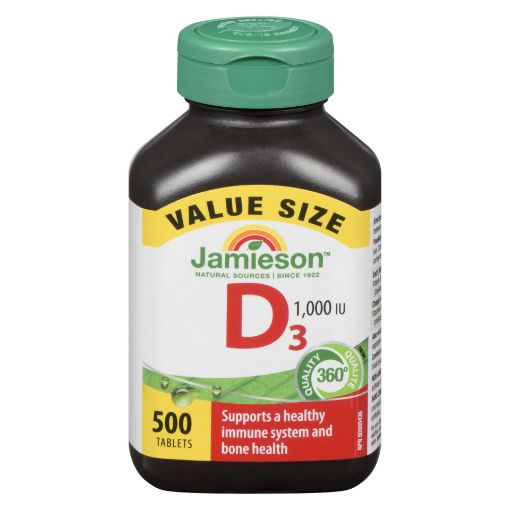 Picture of JAMIESON VITAMIN D 1000IU  VALUE SIZE TABLETS 500S