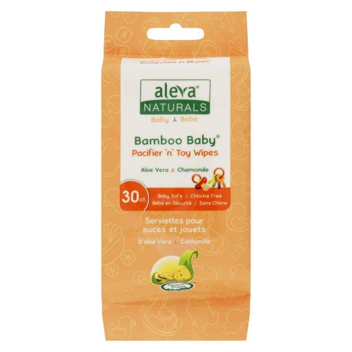 Picture of ALEVA BAMBOO PACIFIER and TOY - WIPES 30S