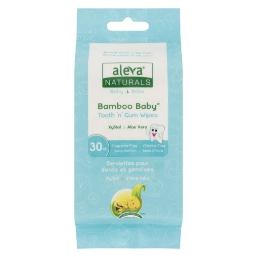 Picture of ALEVA NATURALS BAMBOO BABY TOOTH N GUM WIPES 30S                           