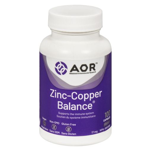 Picture of AOR ZINC COPPER BALANCE - VEGETABLE CAPSULES 17MG 100 S
