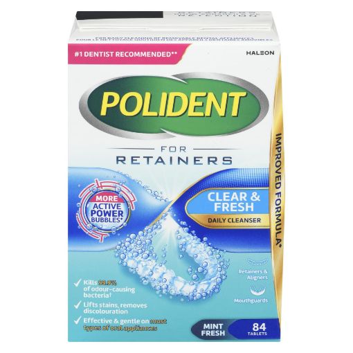 Picture of POLIDENT RETAINER DENTURE CLEANSER TABLETS 84S