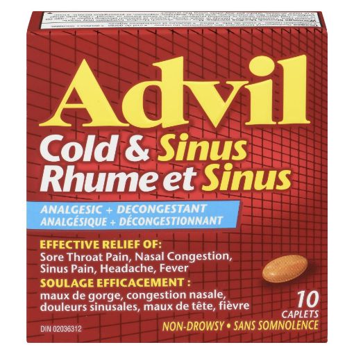 Picture of ADVIL COLD and SINUS CAPLETS 200MG 10S