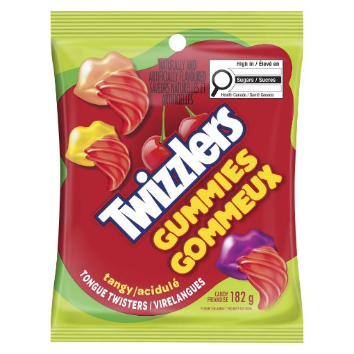 Picture of TWIZZLERS GUMMIES TONGUE TWISTERS - TANGY 182GR