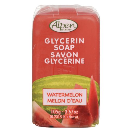 Picture of ALPEN SECRETS GLYCERIN SOAP - WATERMELON 105GR                             