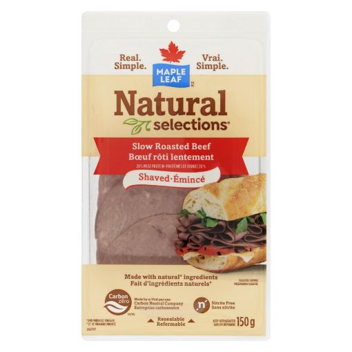 Picture of MAPLE LEAF NATURAL SELECTIONS SHAVED ROAST BEEF 150GR