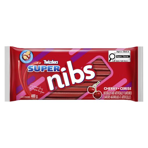 Picture of TWIZZLERS SUPER NIBS - CHERRY - PARTY PACK 400GR                           