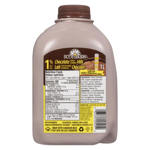 Picture of SAPUTO MILK 1% CHOC LOW FAT - JUG 1LT                                      