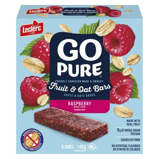 Picture of GOPURE FRUIT and OAT BAR - RASPBERRY 140GR