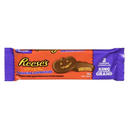 Picture of REESES PUMPKIN SHAPED PEANUT BUTTER CUP KING SIZE 68GR