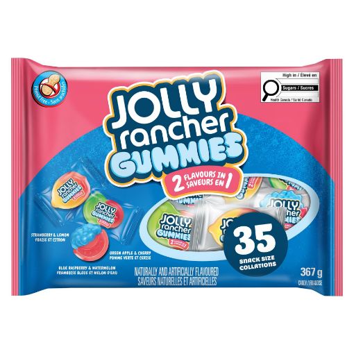 Picture of JOLLY RANCHER PEANUT FREE GUMMIES - 2 FLAVOURS IN 1 35S 367GR
