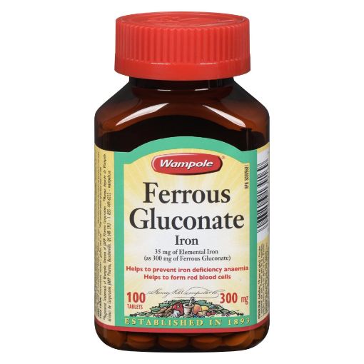 Picture of WAMPOLE FERROUS GLUCONATE TABLET 100S                                      